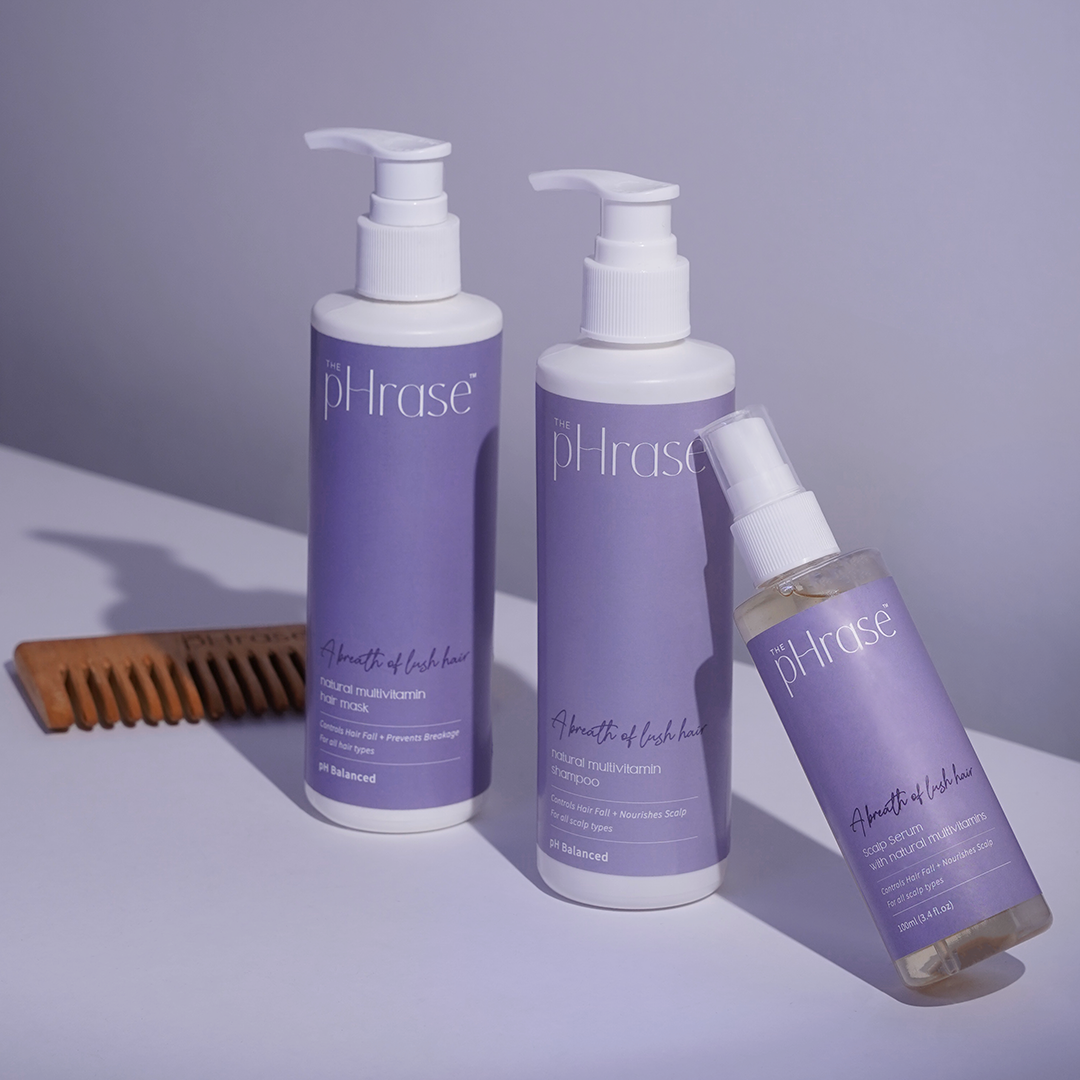 Natural Multivitamin Therapy for Hair fall Control, Shampoo (200 ml), Mask (200 ml) & Scalp serum (100 ml)