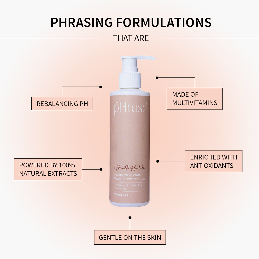 Natural Multivitamin Shampoo for Clear Scalp for Dandruff Control - 200 ml