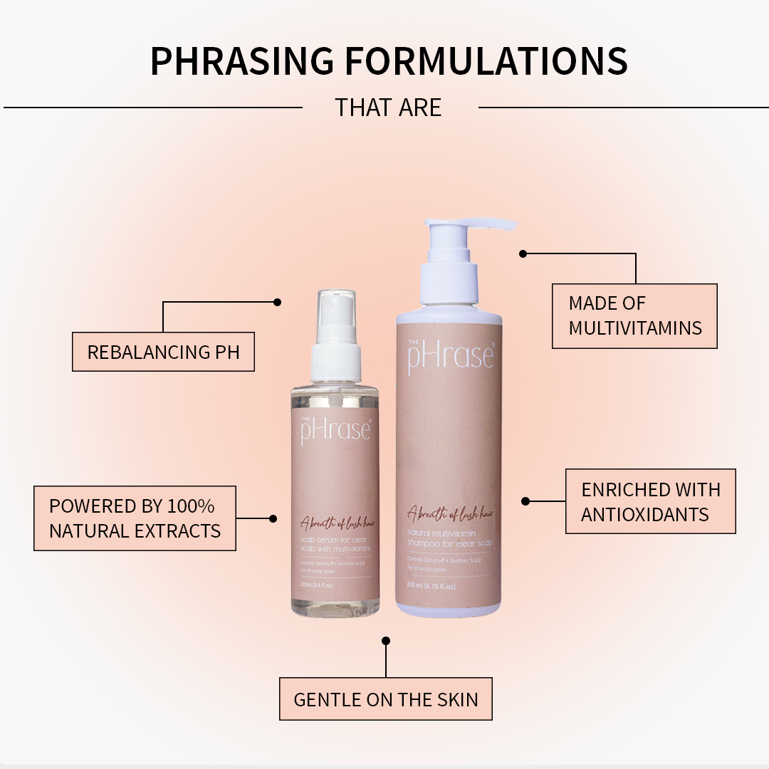 Natural Multivitamin Therapy for Dandruff Control ,Shampoo (200 ml) & Scalp Serum (100 ml)